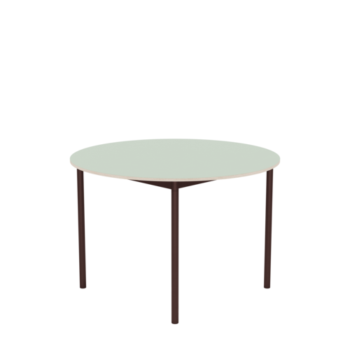 Base Table ø110 in Light Green & Brown Red Base