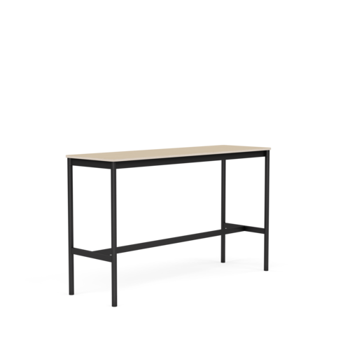 Packshot image of Muuto Base High Table 160x50x95 cm in Black/Lacquered