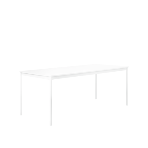  Made for robust daily use, the Base Table has an aluminium frame covered with acrylic paint. A straight-forward table that will look good in any personal or professional space, the rectangular Base Table acts as the foundation of a room. Its focus on materials, quality and simplicity showcases the Scandinavian design tradition and makes it adaptable to any area.