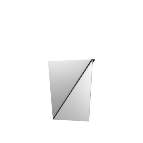 Gaze Mirror 30x25 cm in Polished Steel Angle