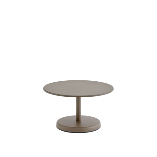 Linear Steel Coffee Table Ø70 & H40 in Taupe