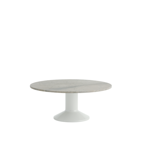 Midst Coffee Table Ø90 cm in Grey Marble & Grey Base