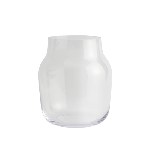 A form in mouth blown glass, the Silent Vase is Scandinavian design at its subtlest. Available in three sizes and multiple colors, the Silent Vase is a humble yet decorative addition to any space.